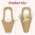 thumbnail image 2 of 25 Packs Kraft Paper Flowers Gift Bags with Handle Flowers Bouquet Holder for Wedding, Valentines Day Decoration, Florist Shop (Small), 2 of 8