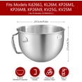 thumbnail image 2 of Stainless Steel Bowl for KitchenAid Professional 5 Plus Series and 6 Quart Bowl-Lift Stand Mixer,Mixing Bowl for Kitchenaid Picurean and Professional Models,(With Lid), 2 of 7