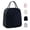 Black, variant on Mziart Black Lunch Box for Women Men, 8L Soft Quilted Cute Lunch Bag with 2 Side Pockets, Reusable  Portable Small Cooler Bags for Work Picnic Camping