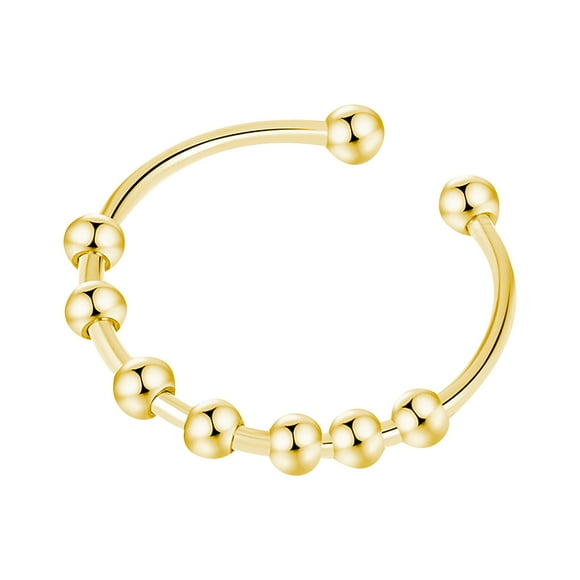 EGNMCR Squishy Toy Single Coil Beads Rotate Anxiety Bead Ring Suitable For Female A ring Birthday Gifts for Kids
