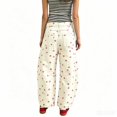 thumbnail image 5 of Polka Dot Jeans Women Low Rise Cute Baggy Jeans Wide Leg Denim Pants Streetwear, 5 of 5