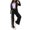 Black, variant on Women's Business Casual Two-Piece Suit, Long Coat and Wide-Leg Pants Set, Elegant Outfit for Office Work, Professional Women's Wear for Conference Meeting,Black L