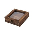 thumbnail image 3 of yuksok Specimens Display Case Dustproof Desktop Decoration Wood Jewelry Storage Box 15cmx15cmx4.5cm, 3 of 9