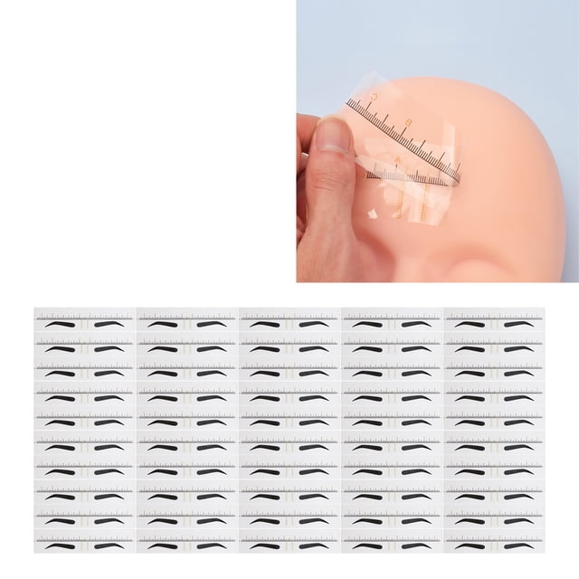 Regla de plantilla para Cejas ANGGREK transparente 100 piezas desechable