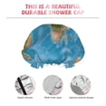 thumbnail image 5 of Kll Earth View World Map Pattern Shower Cap & Bath Cap For Women,Reversible Oversized Waterproof Shower Caps For All Hair Lengths,Elastic Reusable Bathing Hair Cap, 5 of 9