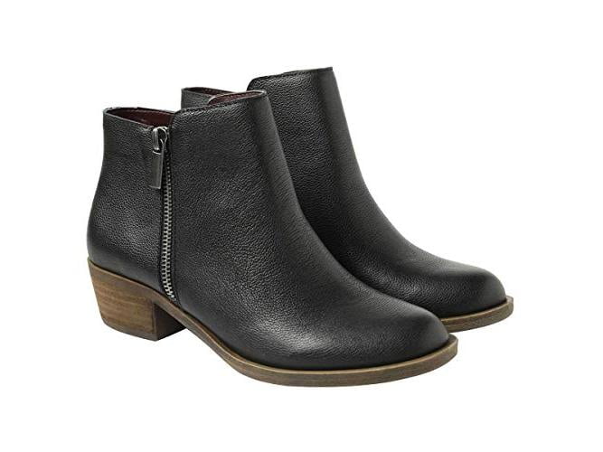 Kensie - kensie Women's Black Leather 