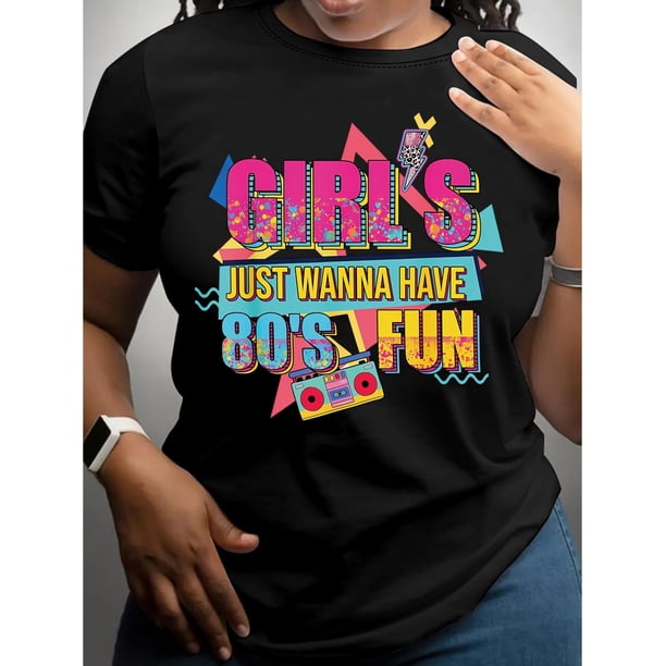 Camiseta gráfica divertida para mujer, informal, de cuello redondo y manga corta, de largo regular, para todas las estaciones, ideal para deportes de ocio.