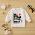 thumbnail image 2 of EnJoCho Toddler Kids Hooded Sweatshirt Long Sleeve Cotton Heart Love Graphic Pullover Top Casual Warm Clothing Apparel 1-7T Valentine’s Day Gift Fleec𝖾 Jacket Boys Girls Unisex Outerwear, 2 of 5