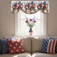 thumbnail image 4 of Vintage USA Flag Tie Up Valances Curtain, Adjustable Kitchen Independence Day Valances for Windows Decor, Rod Pocket Short Curtains Set for Bedroom/Bathroom, 42"x12", 4 of 9
