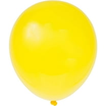 Unique Industries Latex 12" Yellow Solid Print Birthday Balloons, 10 Count