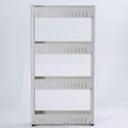 thumbnail image 2 of DOLITY Multifunctional Slim Storage Shelf Cart Interspace Rack Rolling Trolley with Gray 4 Layers, 2 of 8