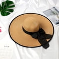 thumbnail image 2 of Sun Hats for Women Wide Brim Summer Beach Hats for Women Foldable Travel Straw UV Protection, 2 of 7