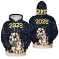 thumbnail image 3 of Happy New Year Alaskan Malamute Welcome 2025 Balloon Firework Party All Over Print 3D Hoodie Unisex Merch Hoodies Alaska Mal Dog Lovers Gifts - 01014, 3 of 6