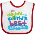 thumbnail image 3 of Inktastic Carpenter Daddy for Son Boys Baby Bib, 3 of 4