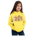 thumbnail image 4 of WERYOUNG Girls Boys Hoodies Cartoon Pumpkin Letter Ghost Flower Printed Long Sleeve Pullover Hooded Halloween Sweatshirt With Pocket Kids Versatile Vacation Hoodie,Yellow,4-5 Years, 4 of 4