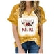thumbnail image 1 of Top de manga corta con estampado de degradado Sexy de verano para mujer con cuello en V y estampado de día regular para mujer OAVQHLG3B Store lin121212, 1 of 4