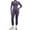 Dark Purple, variant on Women's Workout Set, Long Sleeve Full Zip Jacket and High Waisted Leggings, Two Piece Athletic Tracksuit, Slim Fit Activewear for Yoga Gym Beige L