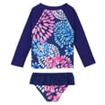 thumbnail image 7 of Zando Baby Girls Swimsuits 2 Piece Long Sleeve Rash Guard Set with Ruffle Cute Bathing Suits for Toddler UPF 50+ Sun Protection Quick Dry 3-8 Years, 7 of 7