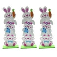 thumbnail image 1 of Adornos de madera Decoraciones de Pascua Banner Exquisito Handy Instalación Letras Decoración de mesa Regalos de cumpleaños para uso en el hogar 2 sets Eigraketly HA030578-00, 1 of 7