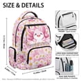 thumbnail image 5 of Pzuqiu Pink Axolotl Daisy Print 17 Inch Kids Backpack for Girls, Soft Padded Breathable Bookbag with Adjustable Strap, Lightweight Casual Schoolbag for School Travel Age 5-16, 5 of 7