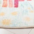 thumbnail image 3 of SAFAVIEH Kids Playhouse Many Rainbows Machine Washable Area Rug, Blue/Ivory, 6'7" x 6'7" Round, 3 of 8