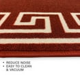 thumbnail image 6 of Runner Rug for Hallway Greek Key Print Design Red White Color 26 Inch or 31 Inch Wide by Your Length Choice Slip Resistant Rubber Backing Stain Resistant Pile Stair Runner, 6 of 6