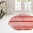 thumbnail image 2 of Unique Loom Gemstone Collection Area Rug - Topaz (7' 3" Octagon Rusty Pink Rose/Red), 2 of 10
