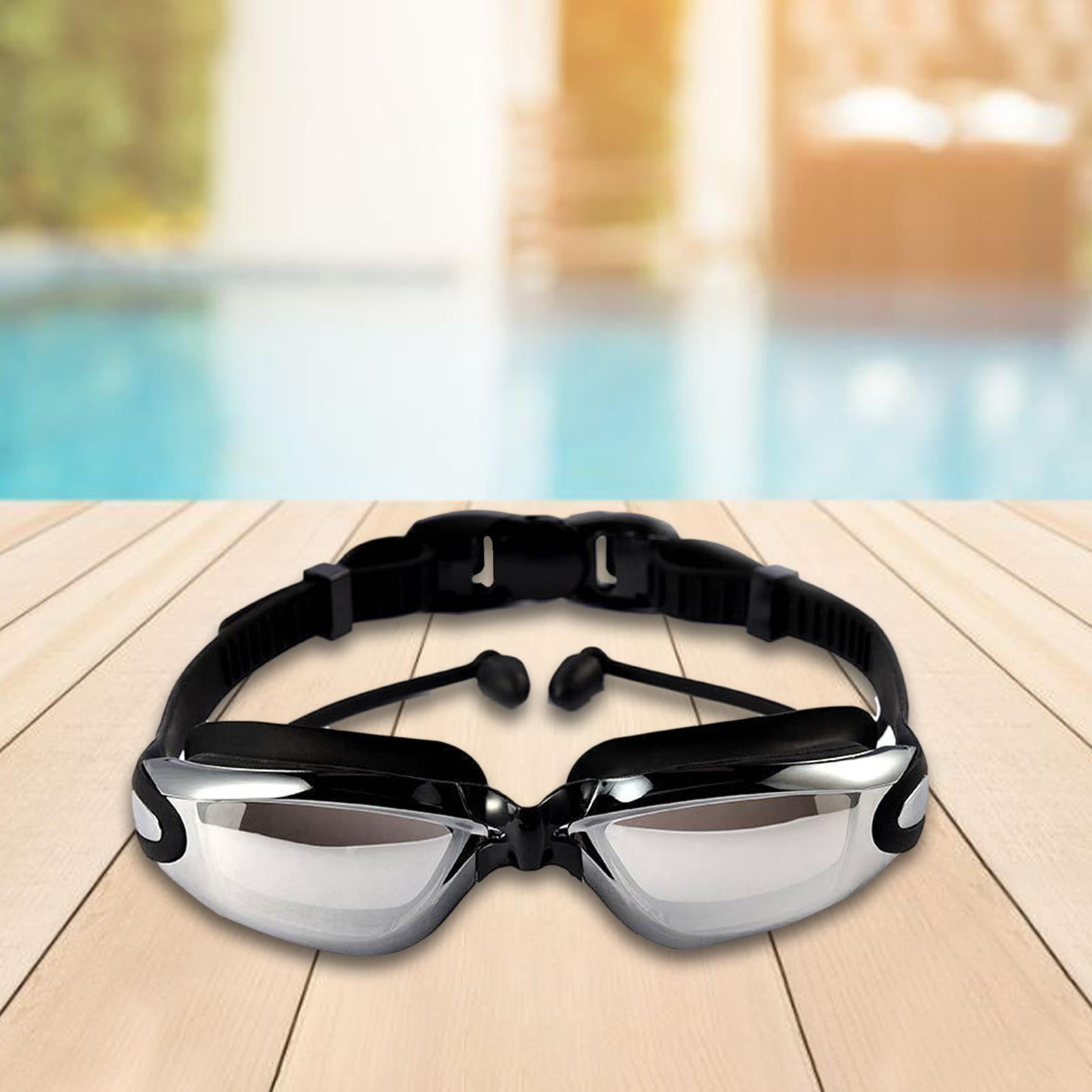 Details about   Mirror Clear Swimming Goggles Anti-UV Anti-Fog Swim Glasses Cap Set Women Men US 