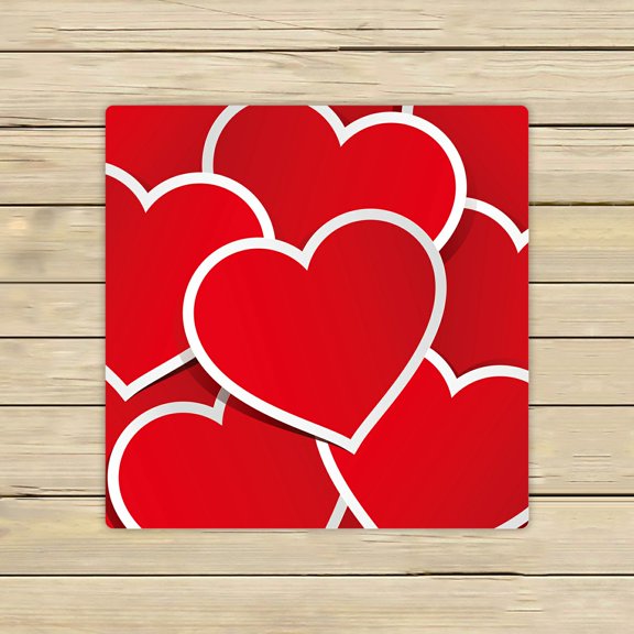 ECZJNT red heart stickers Beach Bath Towels Shower Towel For Home Outdoor Travel 13x13 Inch