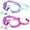Pink Purple & Green Purple, variant on Swim Goggles 2 Pack Anti-Fog Anti-UV Wide View Swimming Goggles for Kids 3-14