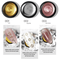 thumbnail image 4 of Set 3 Gel Painting Diseño Metalico Decoracion Uñas 3D Plata Universoenlinea, 4 of 7