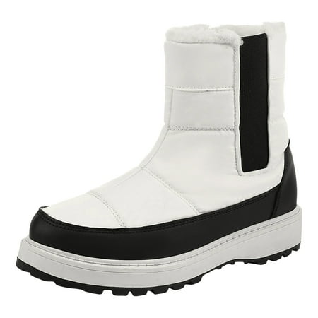

PMUYBHF Women Snow Boots Fashion New Pattern Simple Solid Color Autumn And Winter Thickened Warm And Comfortable Zipper 57.98
