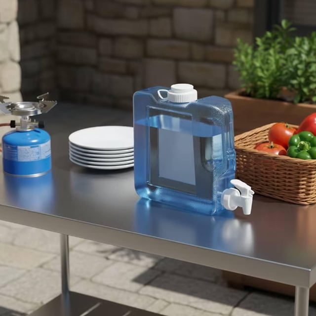 Bidón de Agua, Dispensador de Agua Potable, Dispensador de Bebidas, Dispensador de Agua, Bidón de Agua Recargable con Grifo, Protección Contra Fugas, 3 L