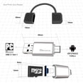 thumbnail image 5 of Instatek Dococo USB-C Type-C Portable Card Reader with Dual Ports Super Speed USB 3.1 Reader Adapter for Micro SD Cards Supports Up to 2TB | K01A (Black), 5 of 5