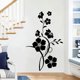 thumbnail image 3 of Injueey Etiqueta de la pared Vides de flores Extraíble Cómodo Papel tapiz liso Durabilidad negra Planta plana Accesorio para el hogar Vida Decoración del hogar Injueey HA077031-00B, 3 of 6