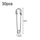 thumbnail image 2 of Imperdibles de seguridad, alfileres para mantas resistentes, 30 piezas, imperdibles resistentes para mantas, manualidades, faldas, faldas escocesas (plata), 2 of 5