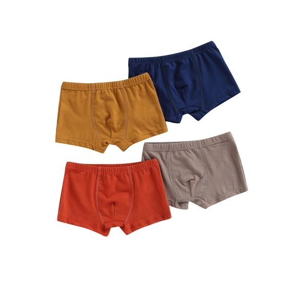 Kids Little Boys Boxer Briefs 4-Pack Cartoon Cars Dinosaur Print Underwear Boy Underpants Panties Shorts