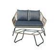 thumbnail image 2 of Lugano 2 Pc Rattan Wicker Outdoor Patio Sofa Seating Set with Cushions, 2 of 4