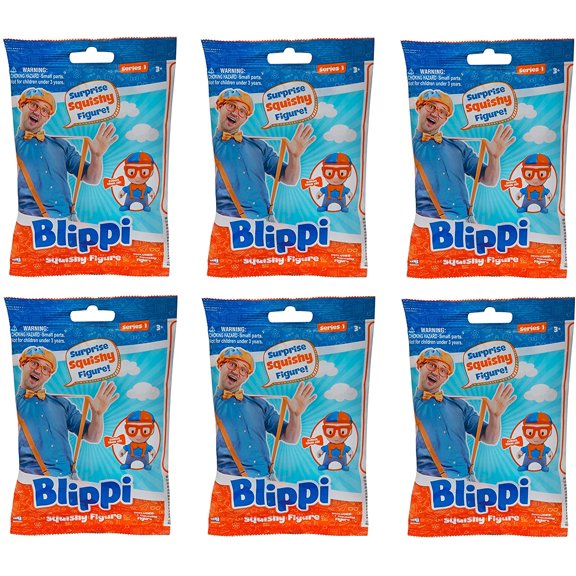 U.C.C. Distributing Blippi Squishy Figure Mystery Pack Set of 6 - 6 Random Toys Included…
