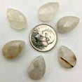 thumbnail image 4 of Natural Faceted Rutilated Quartz Briolette Bead Strand | 15x10x5mm | 26 Beads |, 4 of 12