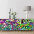 thumbnail image 2 of Idea4wall 6pcs Watercolor Irregular Graffiti Printed Stick Wallpaper Removable Wall Murals Large Wall Stickers for Home Decoration, 48"x132", 2 of 5