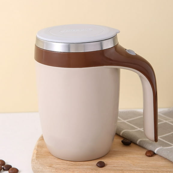 RnemiTe-amo Automatic Magnetic Stirring Coffee Mug,Electric Mixing Mug,Rotating Home Office Travel Mixing Cup,Funny Electric Stainless Steel Self Mixing Coffee Tumbler,Suitable for Coffee,Milk