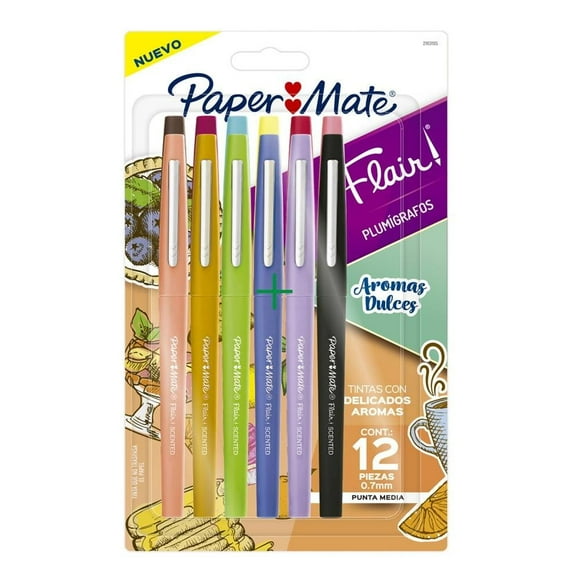 Plumígrafo Paper Mate Flair 12 Piezas Multicolor