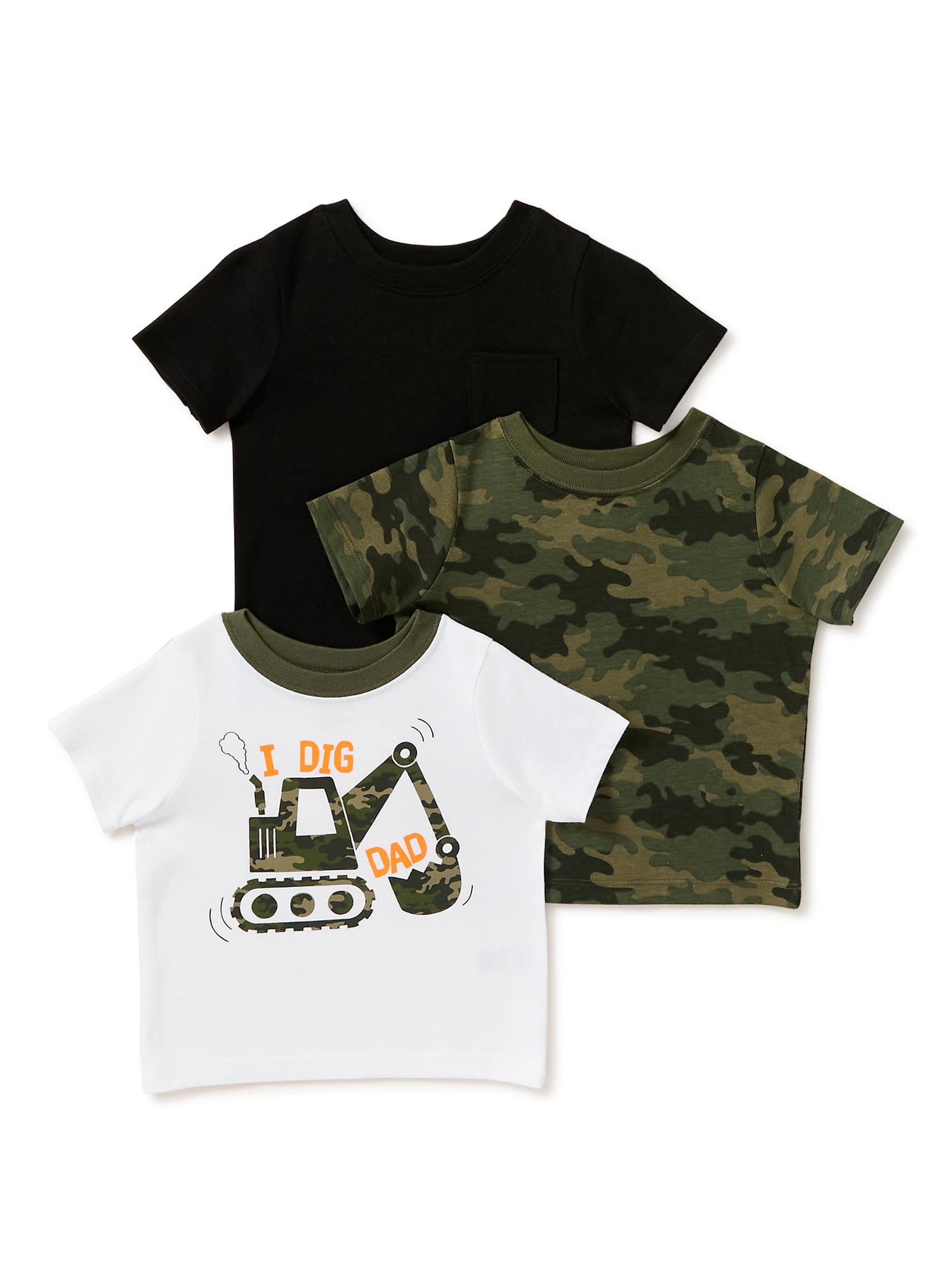 Garanimals Short Sleeve Graphic Regular T-Shirt Multipack, 3-Pack, Sizes 0/3-24 Months