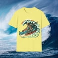 thumbnail image 2 of Skeleton surfing Waves Summer Unisex Softstyle T-Shirt, 2 of 8