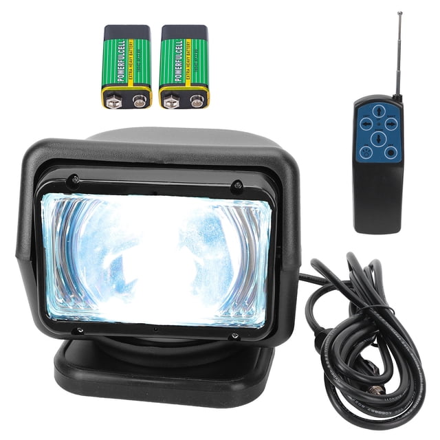 Foco reflector HID de 12/24 V y 55 W con control remoto, ángulo ajustable, resistente al agua, para exteriores, color negro