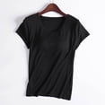 thumbnail image 2 of XIAONU Womens Soft Modal Pajama Top Loose Fit Short Sleeve Scoop Neck Loungewear Top Breathable Casual Sleep Pajama Tops, 2 of 3