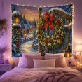 thumbnail image 2 of Picturesque Village At With Twilight, Mystical Fantasy for Space Lovers, Galaxy Room Decor Room Accent, Christmas Gift, Tapestry Wall Hanging for Bedroom and Dorm, 2 of 7