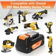 thumbnail image 3 of 20v Max Battery Replacement for Dewalt 6.0Ah Battery 2Packs, 3 of 7