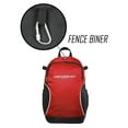 thumbnail image 3 of PowerNet Baseball Softball Backpack M - RED, 3 of 5